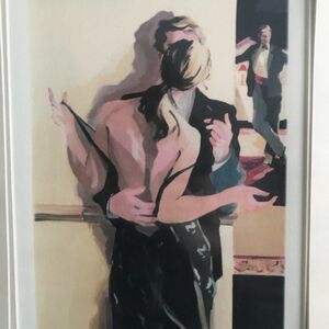 Stolen moments by secret lovers "The Alcove" by Robert Saunders Framed